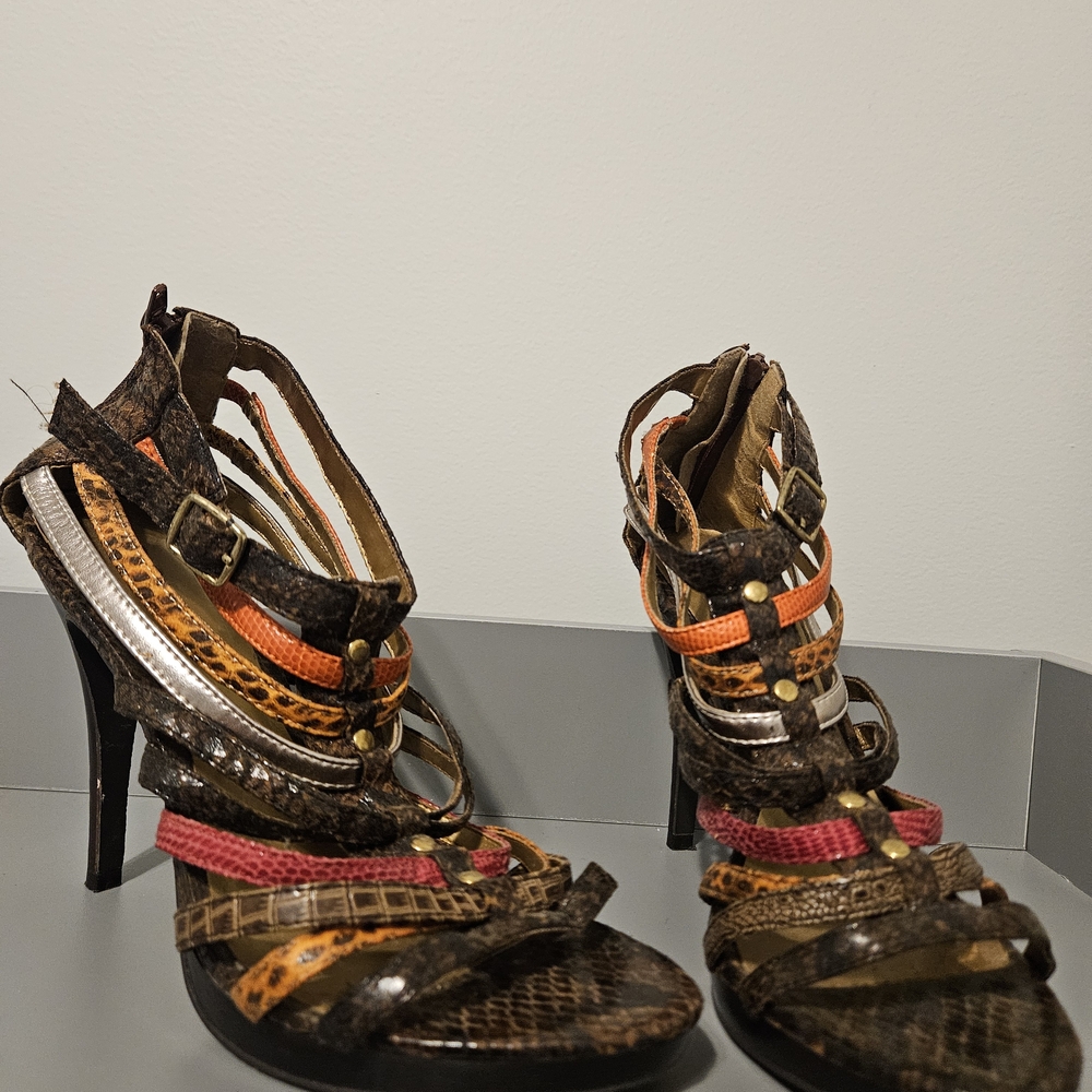 ICORA Multicolor Strappy 5IN High Heel - 8.5